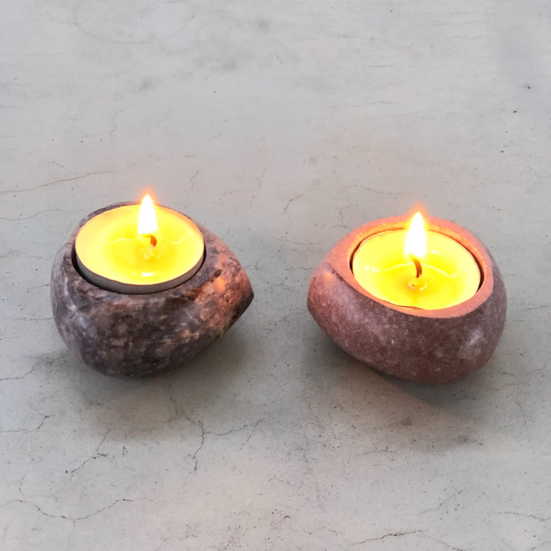 Pebble Tea-light Holder